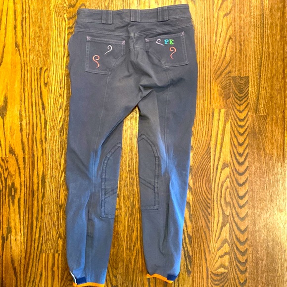PK International Breeches … schooling breeches in grey blue 22/72 - Picture 2 of 4